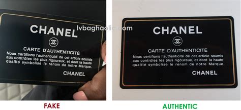 chanel box fake vs real|authenticity card chanel.